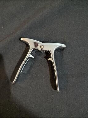 Vtg MCM Chrome Wine Champagne Bottle Cork Puller Italy